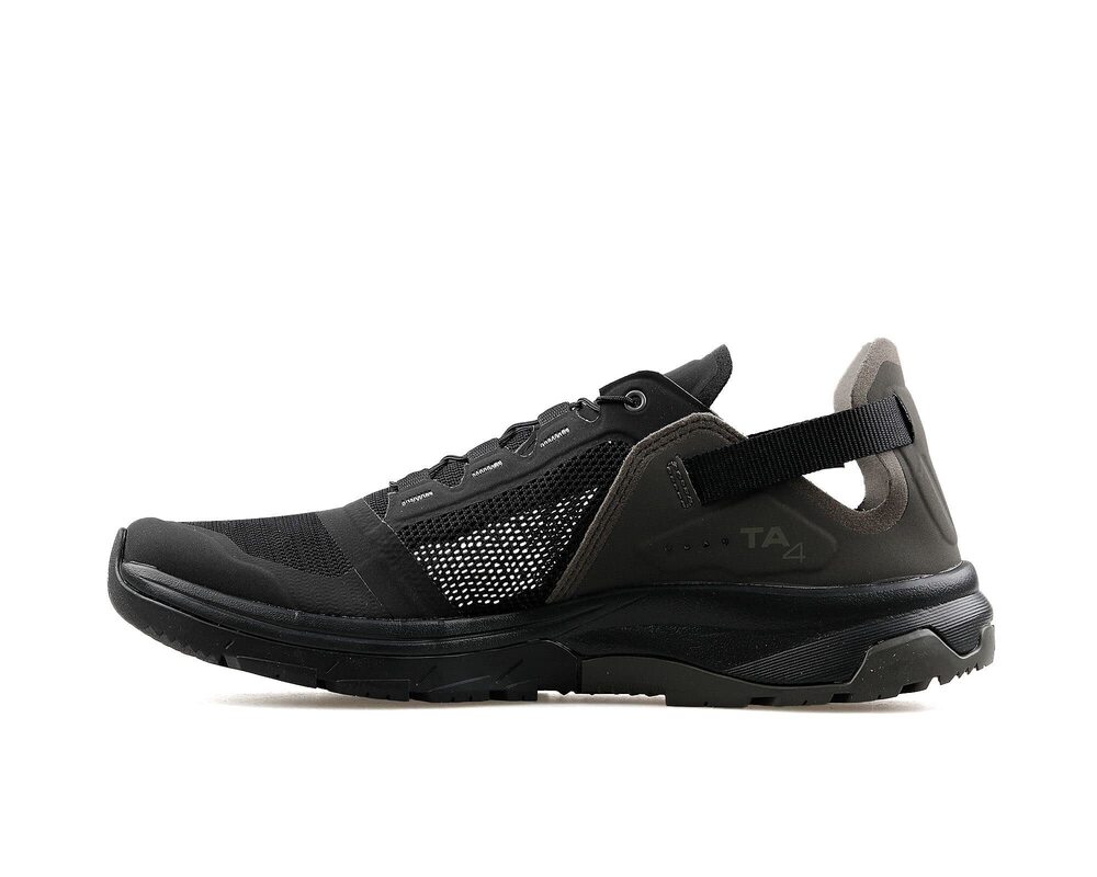 SALOMON TECH AMPHIB 4 HIKING SHOES FOR MEN SNEAKER, BLACK/BELUGA/CASTOR GRAY, 10 - Picture 4 of 6